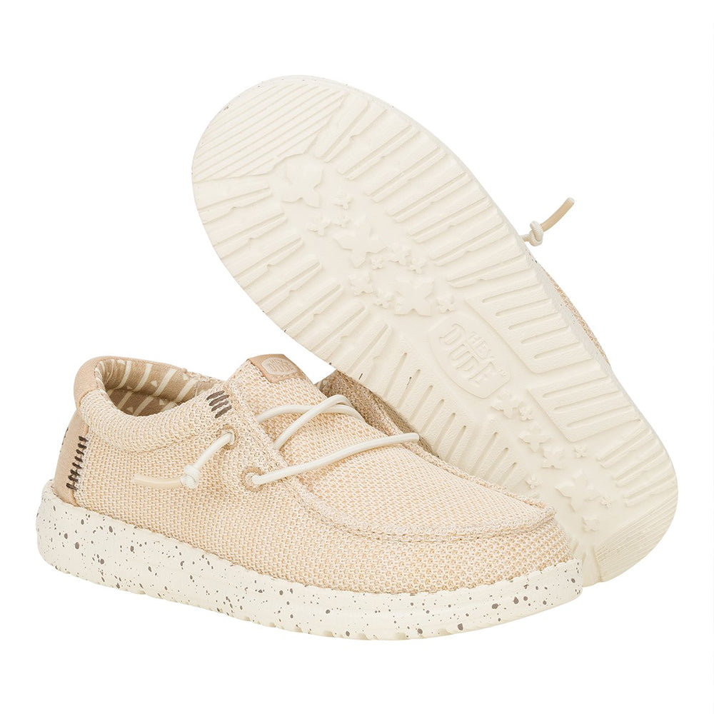  - ["HEYDUDE","Kids","PE25","Scarpe","Scarpe sportive","Slip-on"] - HEYDUDE Wally Y Stretch Sox Irish Cream Egret 42072-0LZ - Lupis SRL