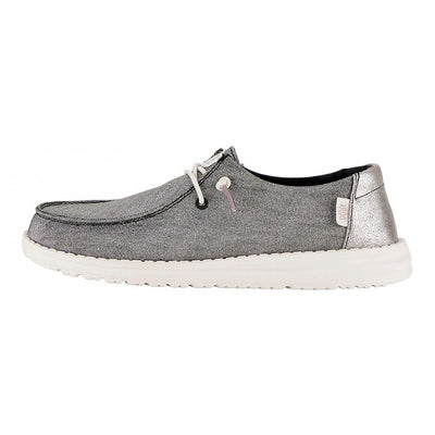 HEYDUDE Wendy Metallic Sparkle Charcoal 41082-025