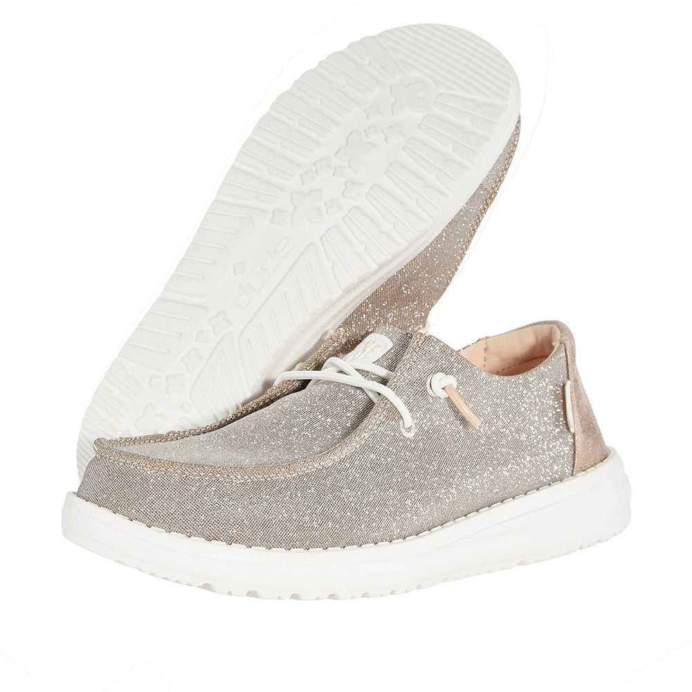  - ["HEYDUDE","Kids","PE25","Scarpe","Scarpe sportive","Slip-on","Toddler"] - HEYDUDE Wendy T Metallic Sparkle Rose Gold 41107-7D9 - Lupis SRL