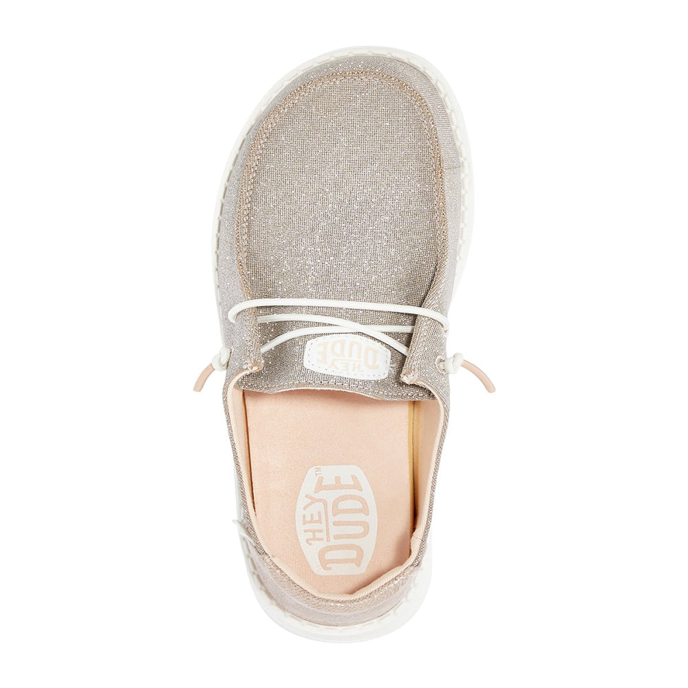  - ["HEYDUDE","Kids","PE25","Scarpe","Scarpe sportive","Slip-on","Toddler"] - HEYDUDE Wendy T Metallic Sparkle Rose Gold 41107-7D9 - Lupis SRL