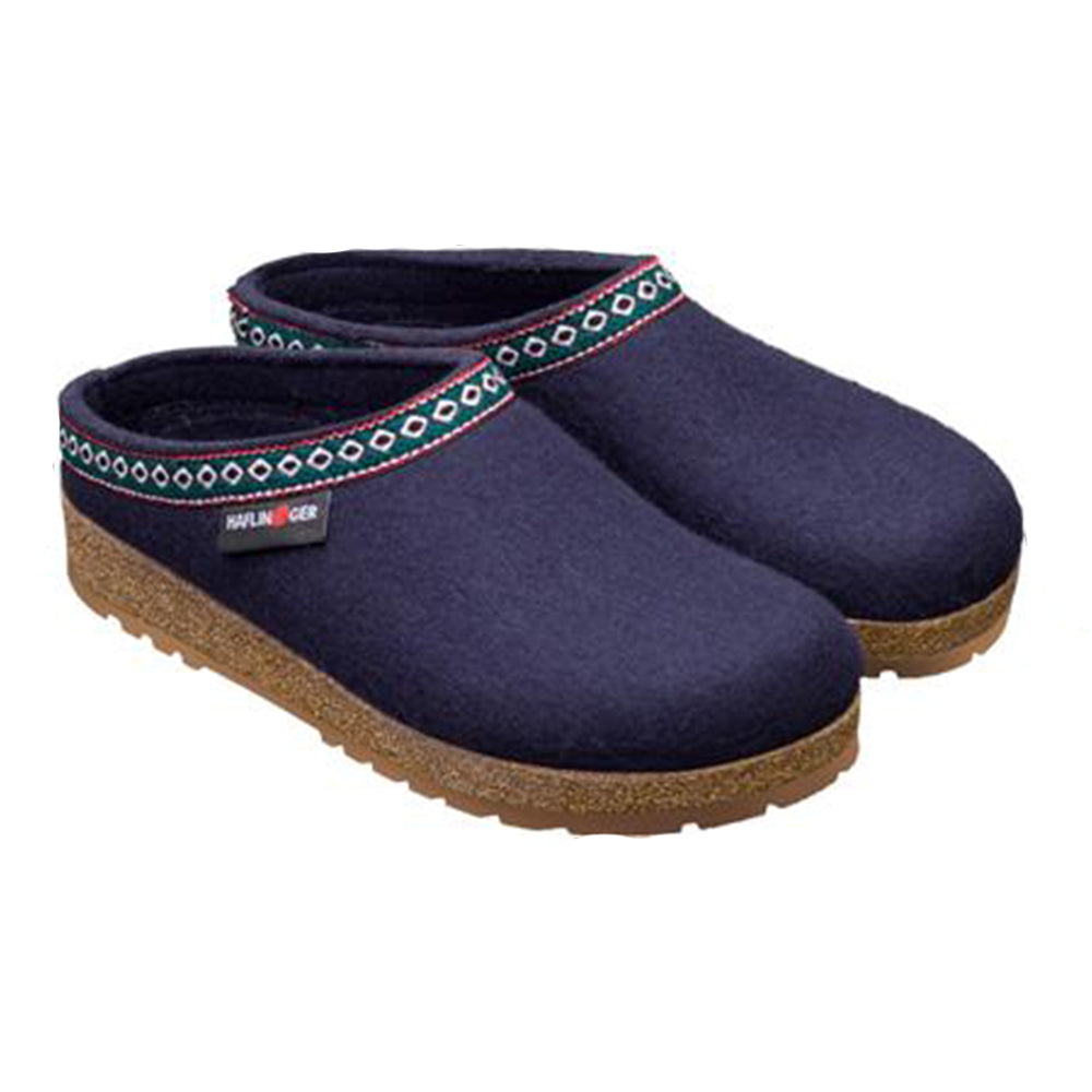  - ["Donna","Haflinger","Nuovo","Pantofole","Scarpe","Ultima Taglia","Unisex","Uomo"] - Haflinger Franzl Mittelblau Wollfilz - Lupis SRL