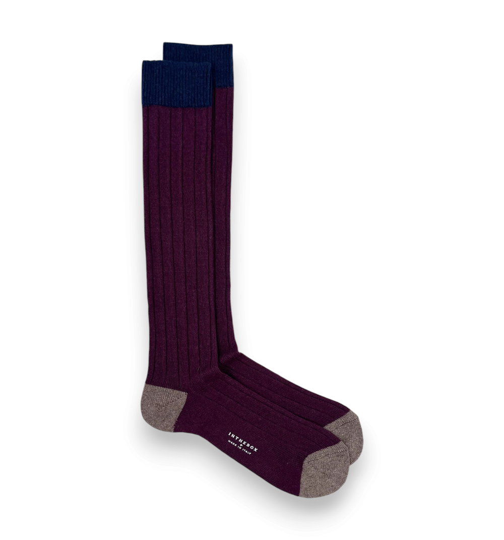 In The Box Calzini Cachemire Basic Prugna