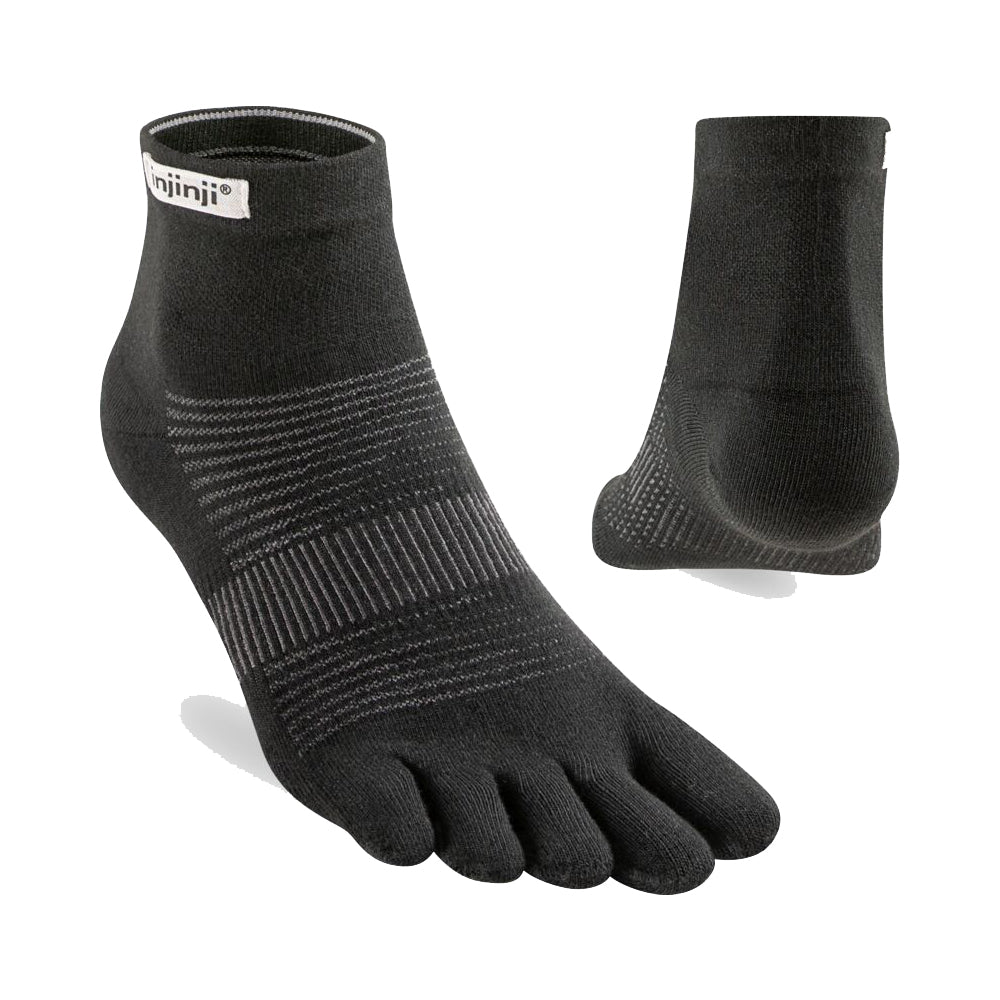  - ["Accessori","Donna","Injinji","PE25","Unisex","Uomo"] - Injinji Run Lightweight Mini-Crew Coolmax Ecomade Black - Lupis SRL