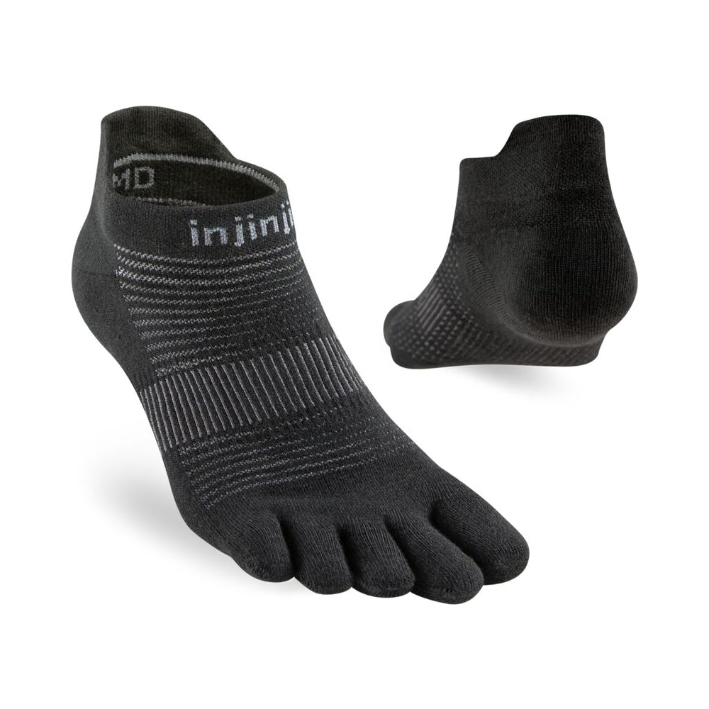 '- ["Accessori","Donna","Injinji","PE25","Unisex","Uomo"] - Injinji Run Lightweight No-Show Coolmax Ecomade Black - Lupis SRL