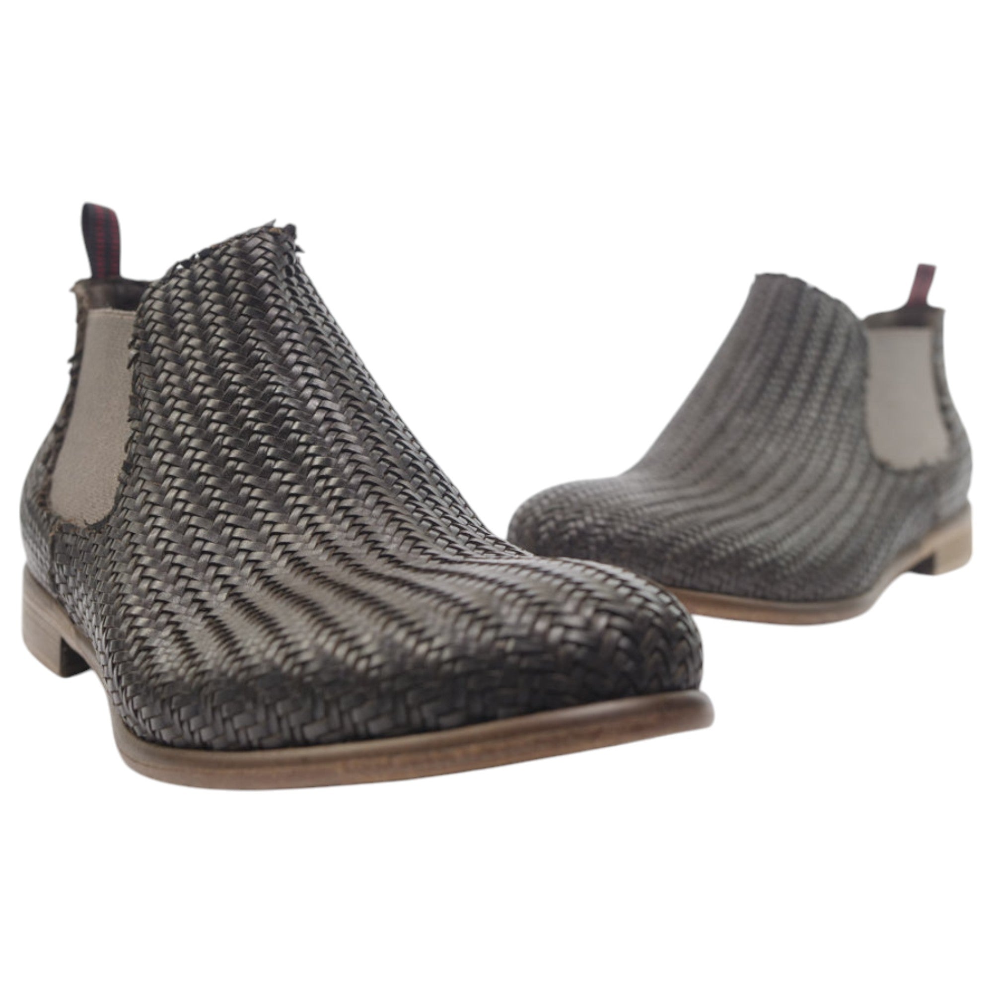 '- ["Artigianato","JP\/DAVID","Scarpe","Stivaletti","Uomo"] - JP/DAVID 34412 3 Brown Stivaletto Intrecciato - Lupis SRL