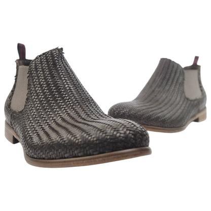 '- ["Artigianato","JP\/DAVID","Scarpe","Stivaletti","Uomo"] - JP/DAVID 34412 3 Brown Stivaletto Intrecciato - Lupis SRL