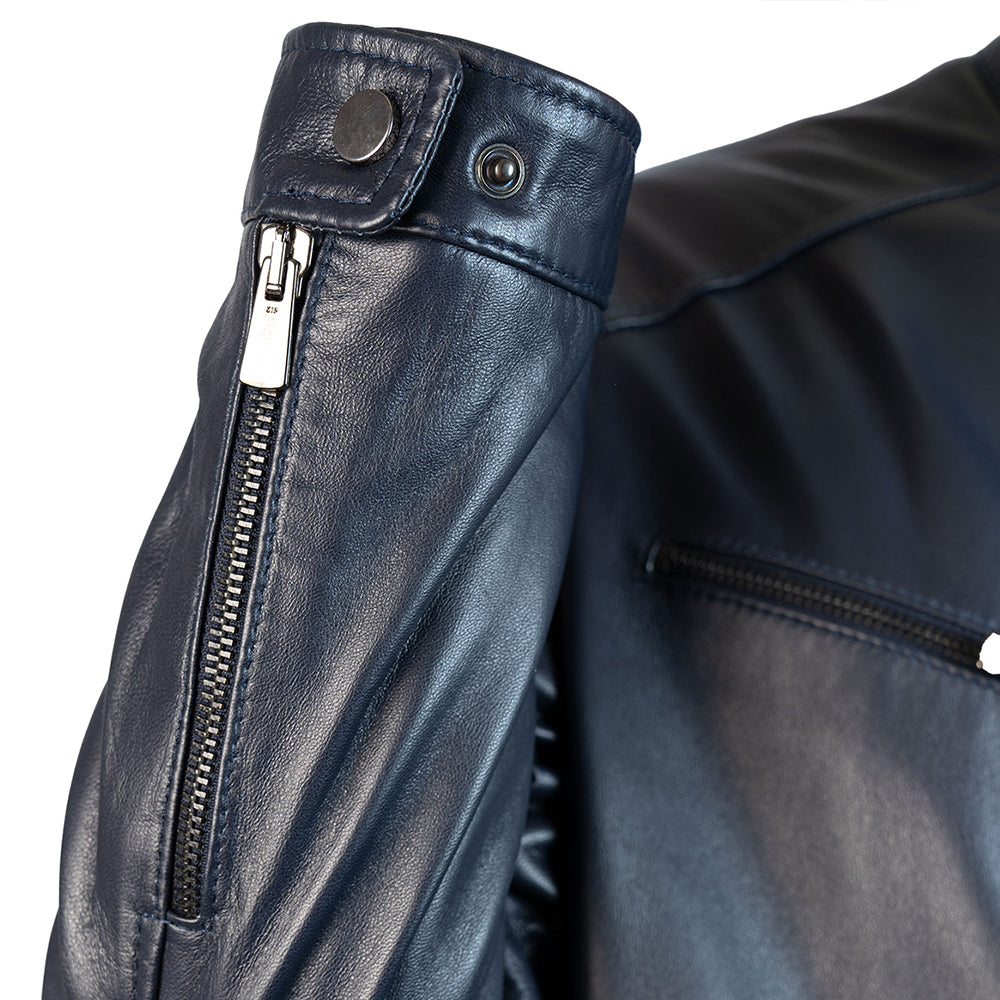 '- ["Abbigliamento","Artigianato","Giacche","JP\/DAVID","Nuovo","Uomo"] - JP/DAVID Agnello Nappa Blu MILANO/4 - Lupis SRL