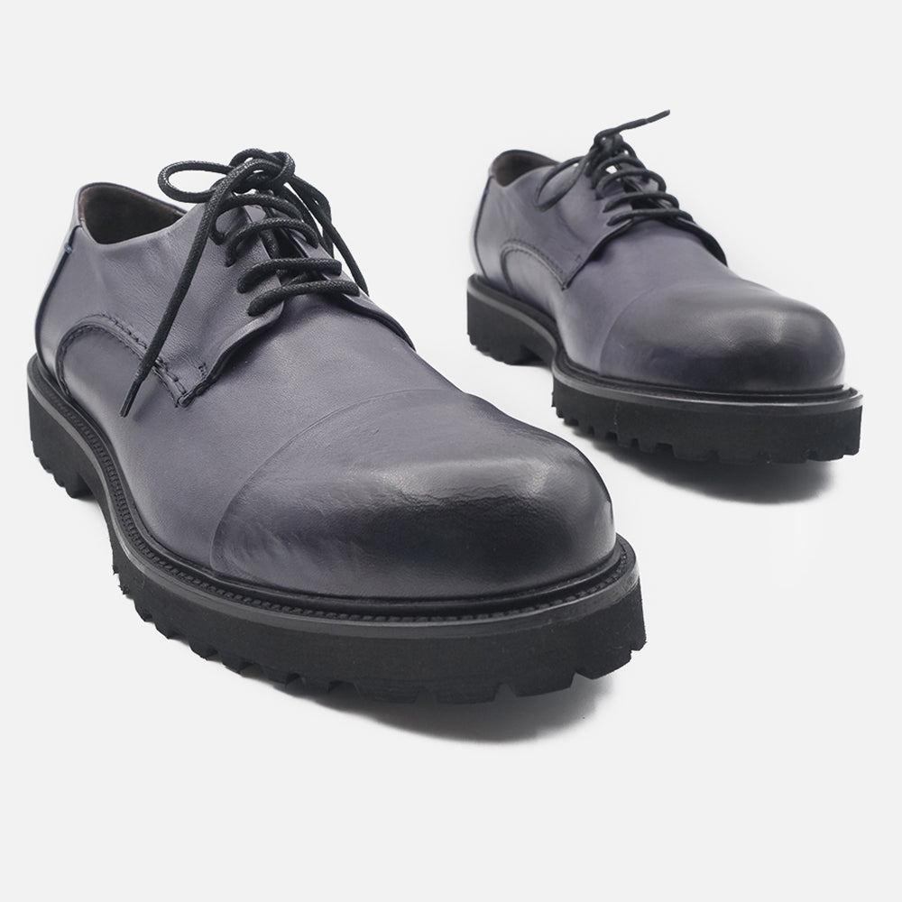 '- ["Artigianato","Derby","JP\/DAVID","Nuovo","Scarpe","Uomo"] - JP/DAVID Papua Blu Scuro 36526/40 - Lupis SRL