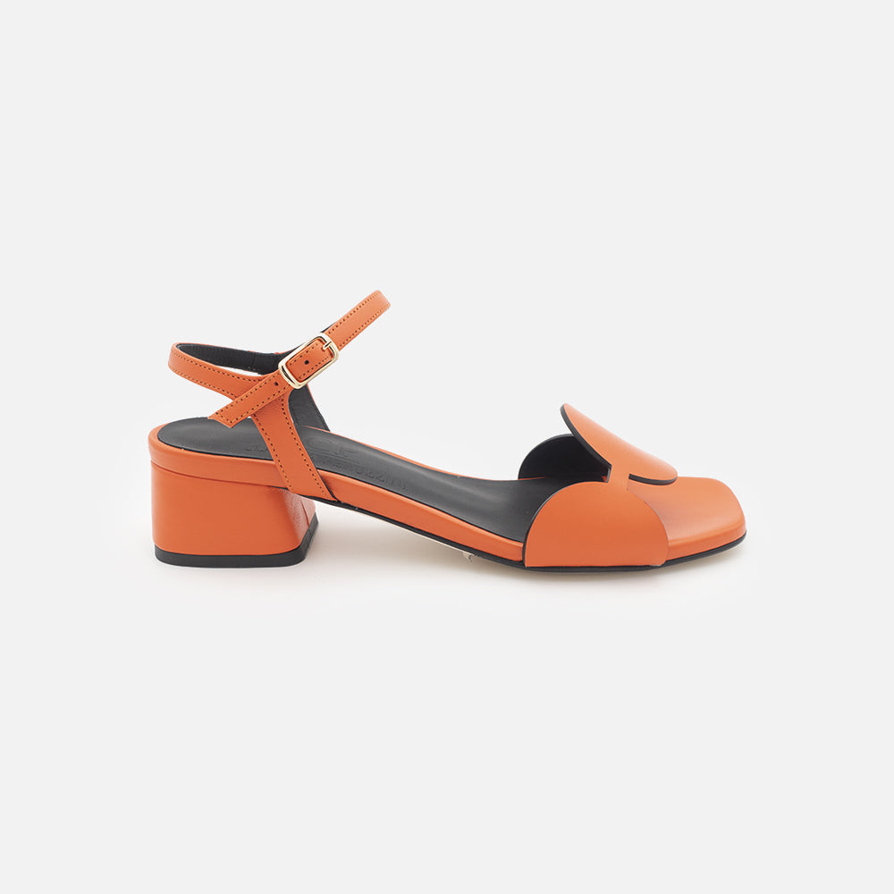 '- ["Artigianato","Donna","Kalos","Sandali Eleganti","Scarpe"] - Kalos Mikonos-35 Black Skin Orange - Lupis SRL