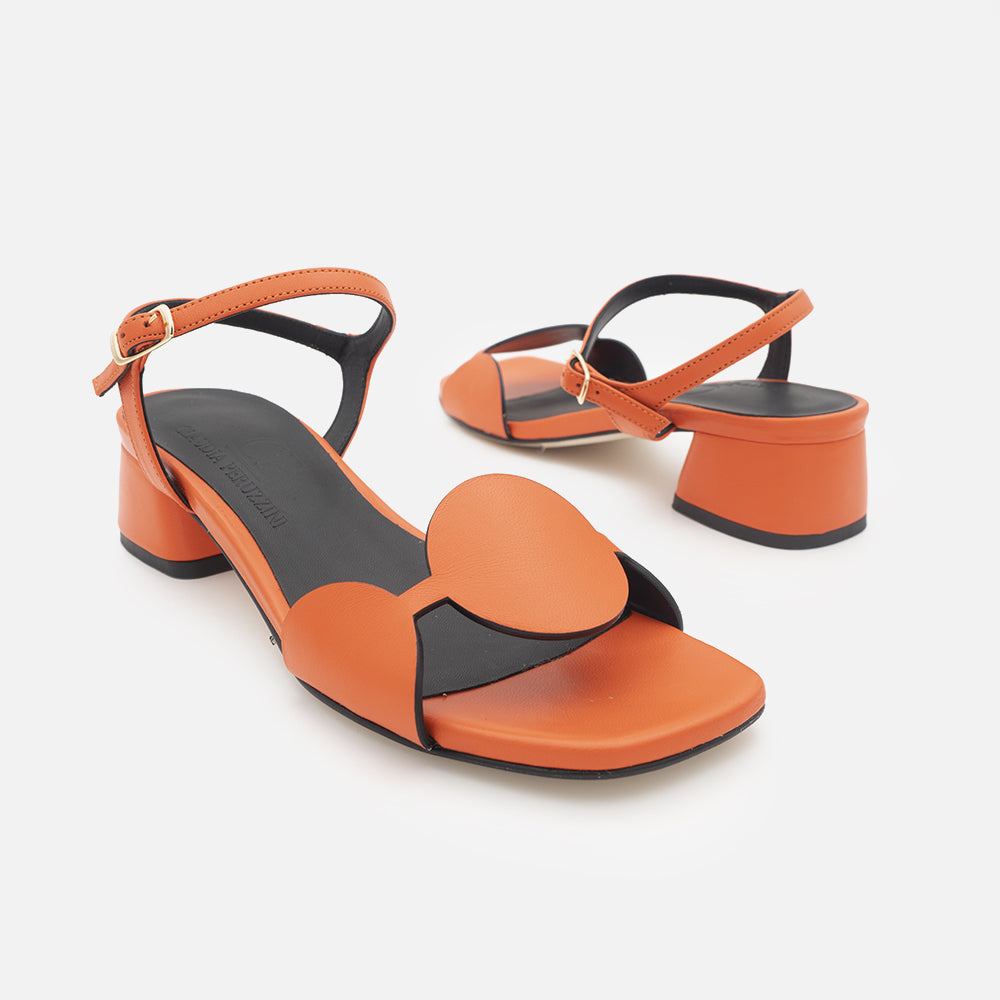 '- ["Artigianato","Donna","Kalos","Sandali Eleganti","Scarpe"] - Kalos Mikonos-35 Black Skin Orange - Lupis SRL
