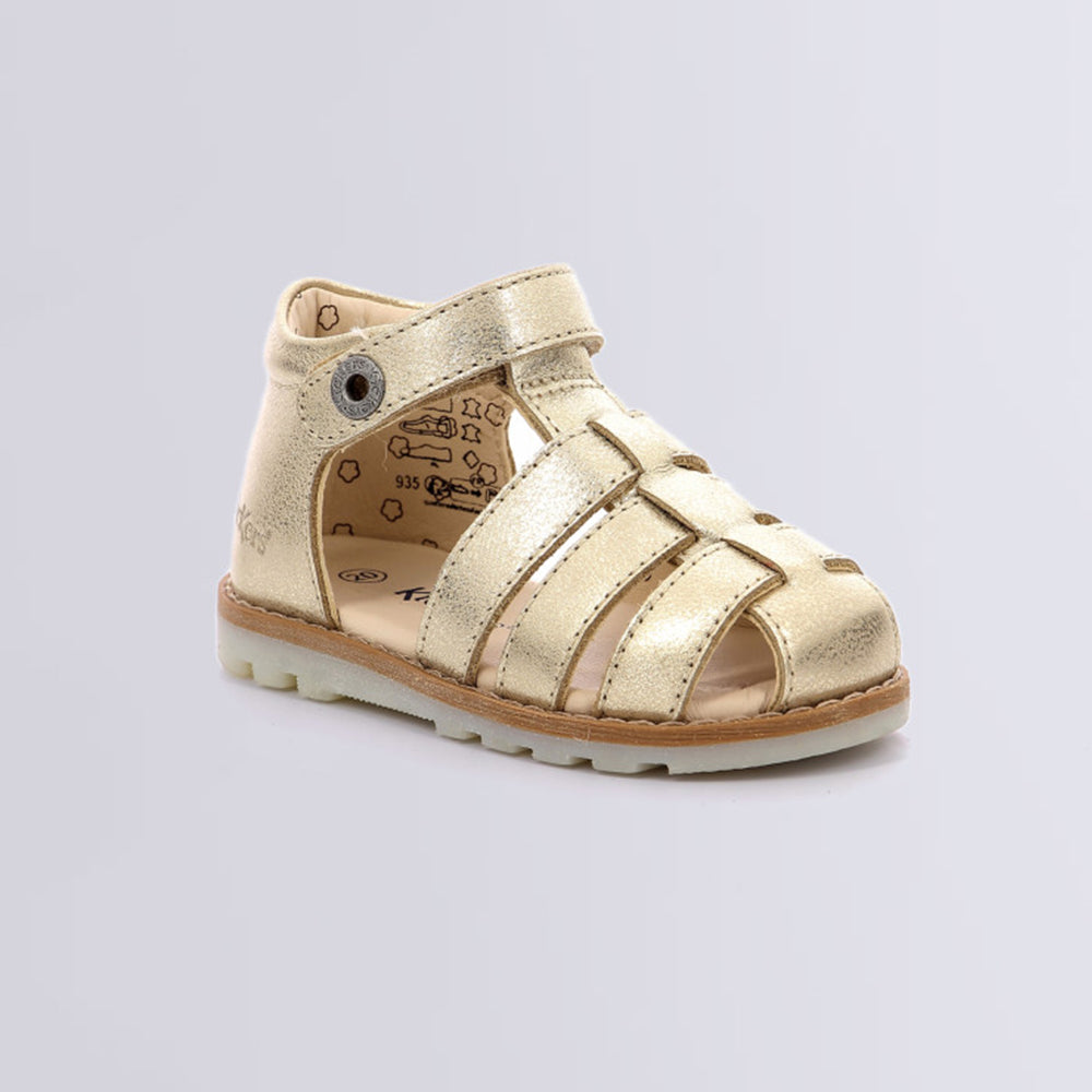 '- ["Kickers","Kids","Sandali","Scarpe"] - Kickers Nonopi Beige Champagne - Lupis SRL