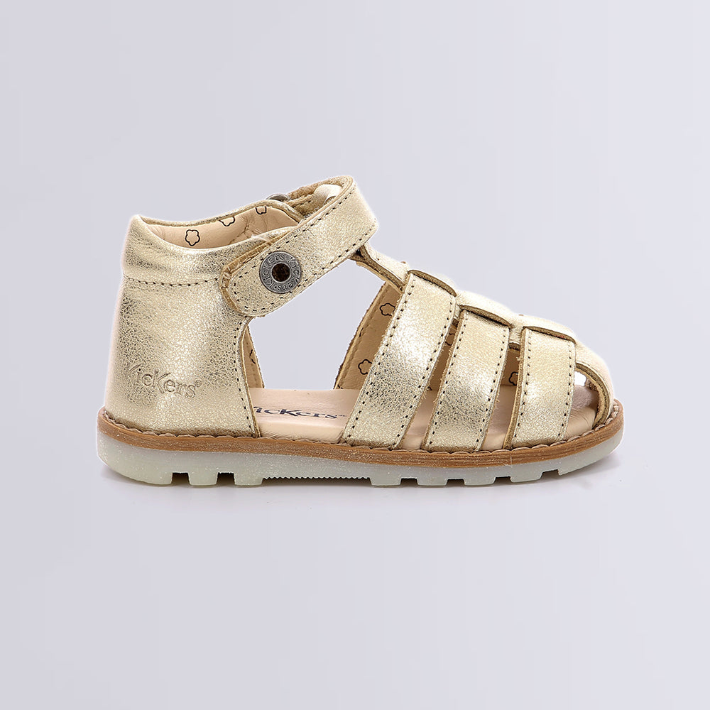 '- ["Kickers","Kids","Sandali","Scarpe"] - Kickers Nonopi Beige Champagne - Lupis SRL