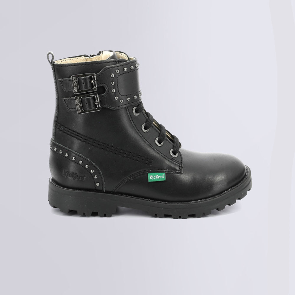 '- ["Kickers","Kids","Nuovo","Scarpe","Stivaletti"] - Kickers Groorock Noir Brillant - Lupis SRL