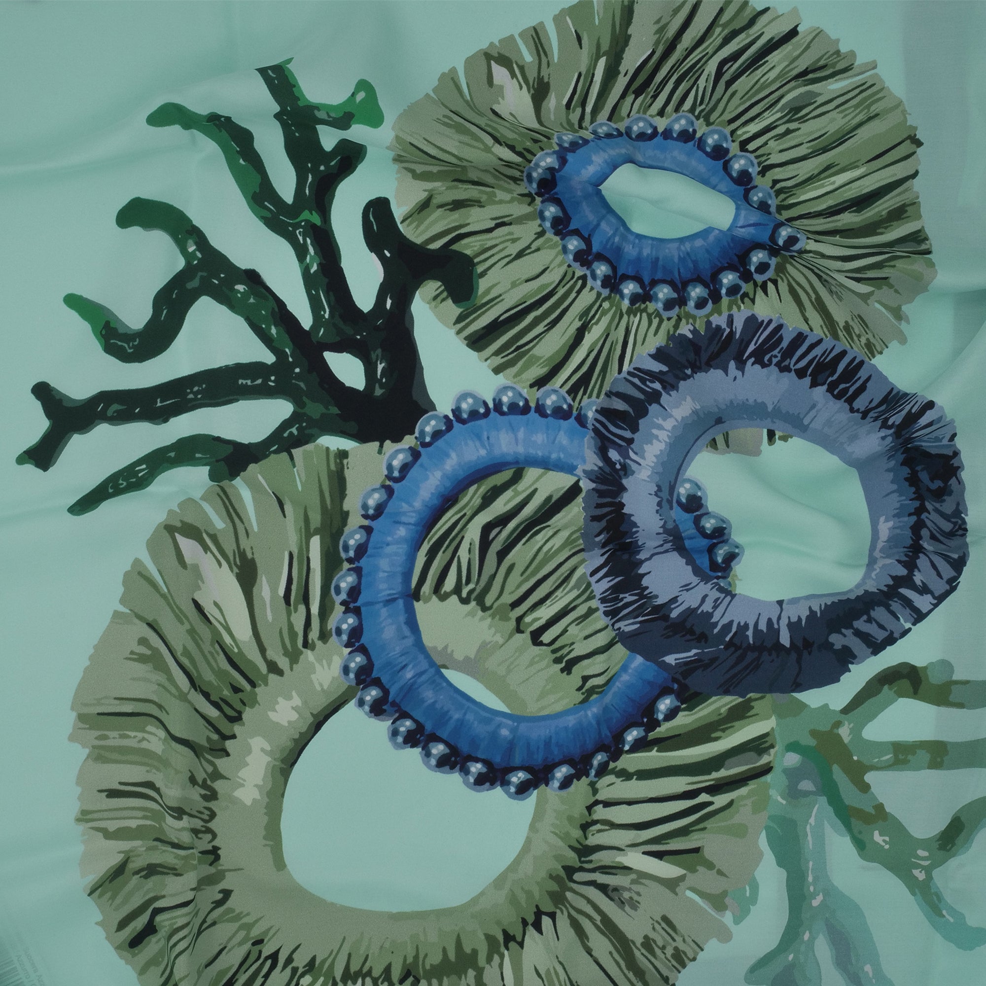  - ["Accessori","Donna","Kontessa","Nuovo"] - Kontessa Foulard Suocera Azzurro 9208 - Lupis SRL