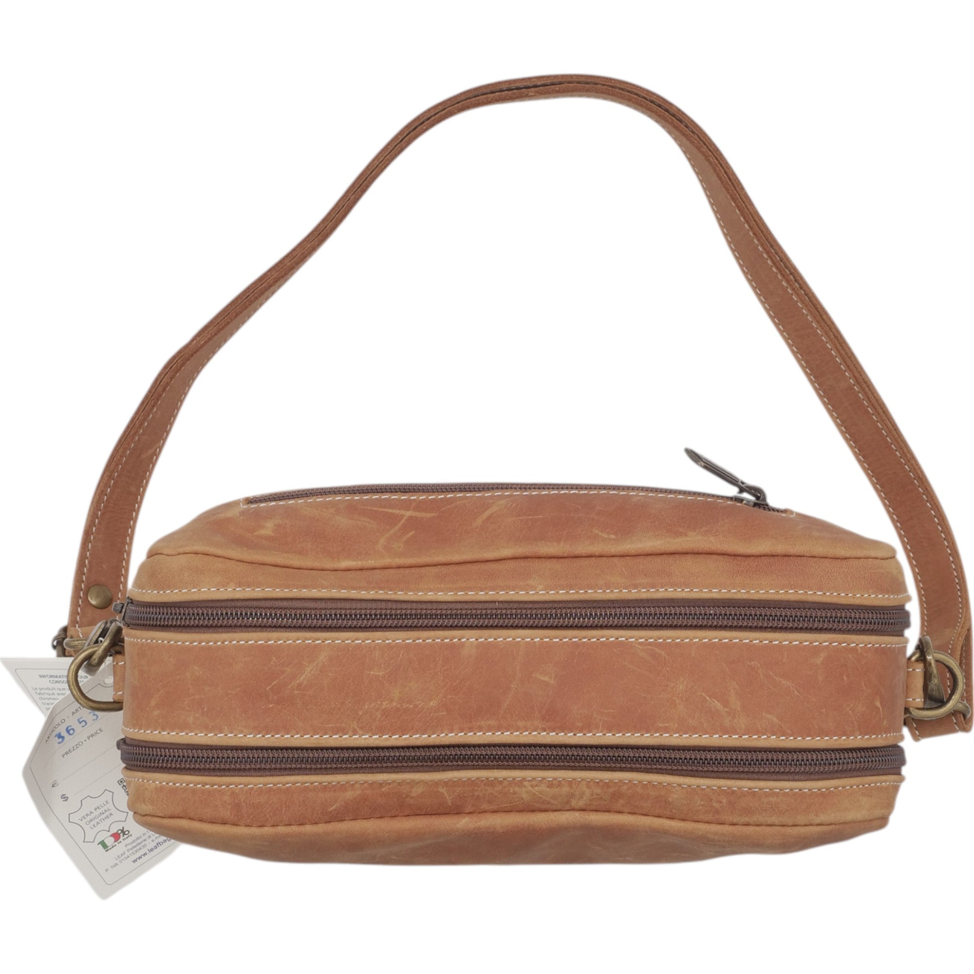  - ["Accessori","Artigianato","Borse","Donna","Leaf Bags","Nuovo"] - Leaf Bags Borsa Cuoio Pelle Invecchiato 3653I - Lupis SRL