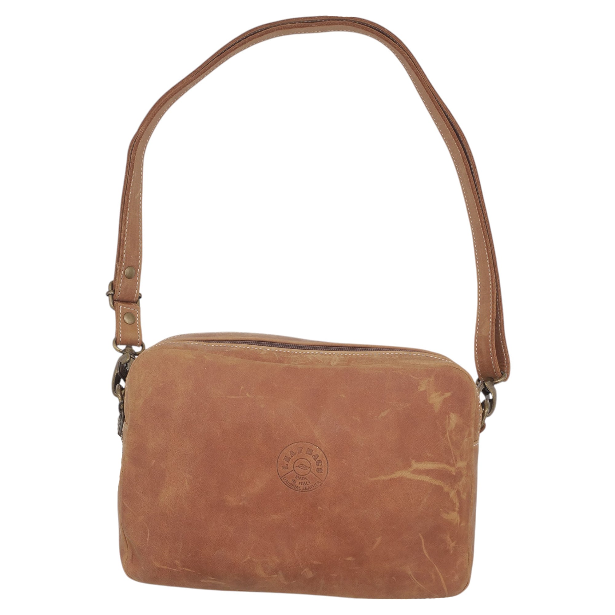  - ["Accessori","Artigianato","Borse","Donna","Leaf Bags","Nuovo"] - Leaf Bags Borsa Cuoio Pelle Invecchiato 3653I - Lupis SRL