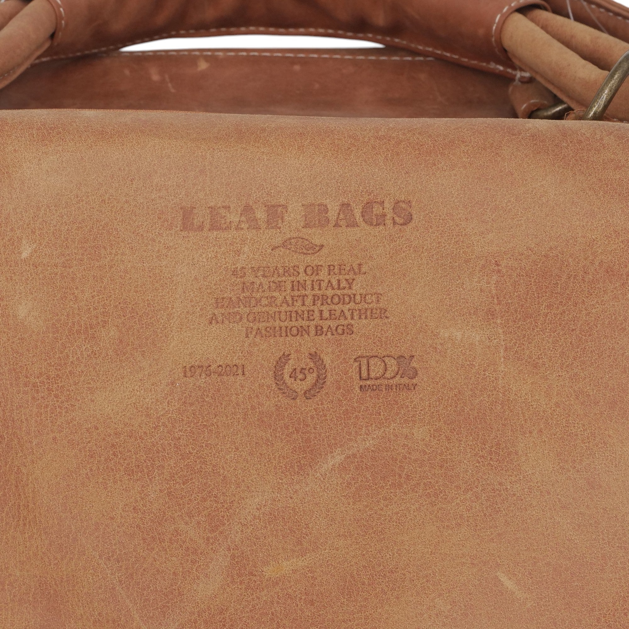  - ["Accessori","Artigianato","Donna","Leaf Bags","Nuovo","Ultima Taglia","Zaini"] - Leaf Bags Borsa Da Viaggio Cuoio 2705 - Lupis SRL