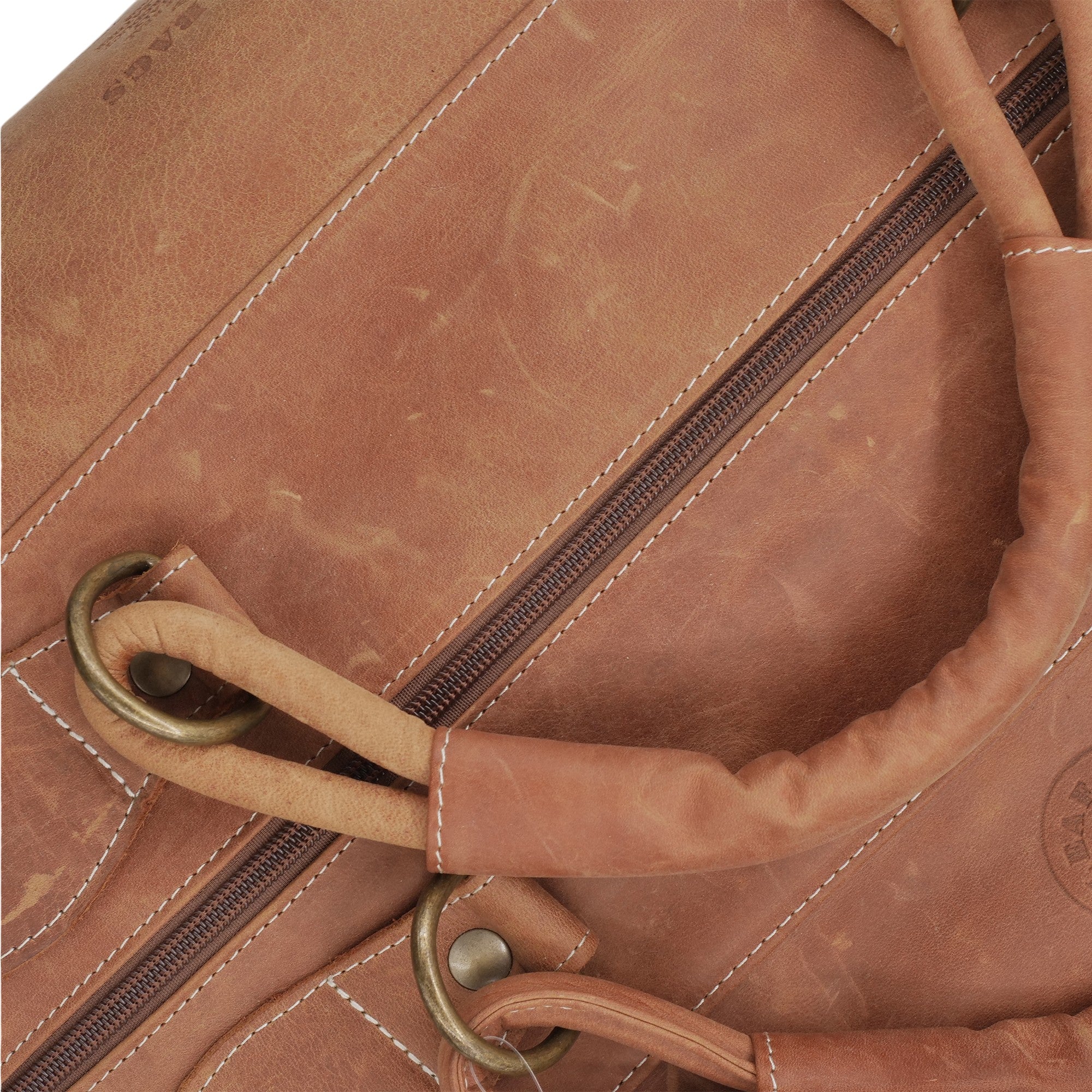  - ["Accessori","Artigianato","Donna","Leaf Bags","Nuovo","Ultima Taglia","Zaini"] - Leaf Bags Borsa Da Viaggio Cuoio 2705 - Lupis SRL
