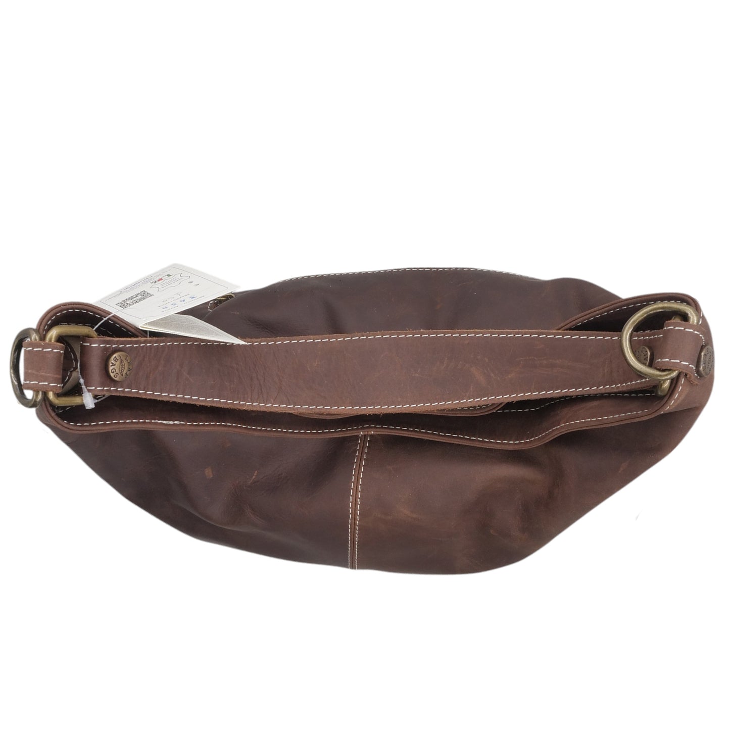 Leaf Bags Borsa Marrone Pelle Invecchiato 3438I