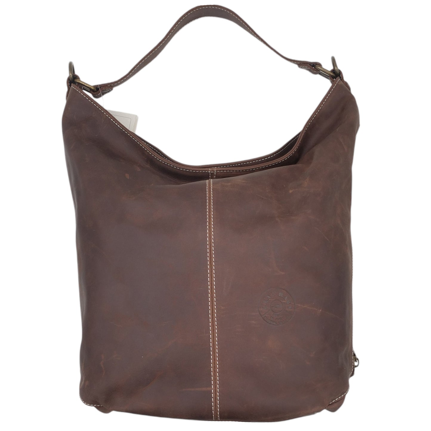 Leaf Bags Borsa Marrone Pelle Invecchiato 3438I