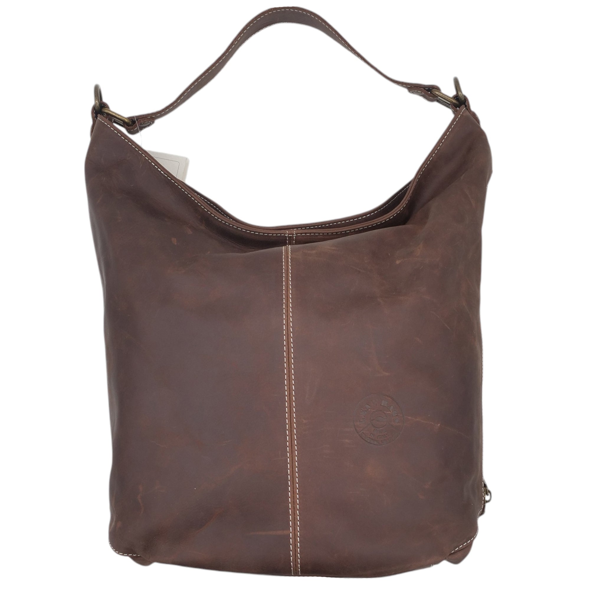 '- ["Accessori","Artigianato","Borse","Donna","Leaf Bags","Nuovo"] - Leaf Bags Borsa Marrone Pelle Invecchiato 3438I - Lupis SRL