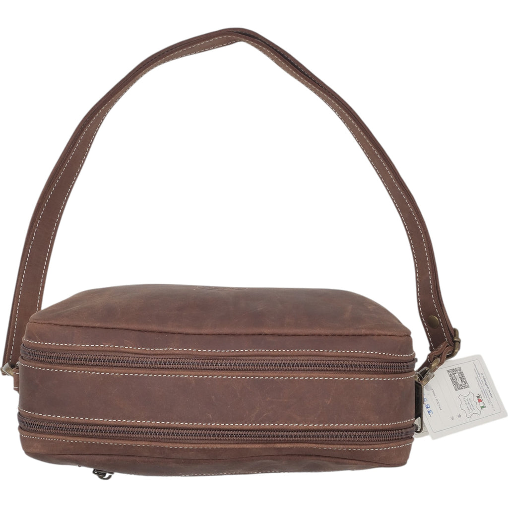 '- ["Accessori","Artigianato","Borse","Donna","Leaf Bags","Nuovo","Ultima Taglia"] - Leaf Bags Borsa Marrone Pelle Invecchiato 3653I - Lupis SRL