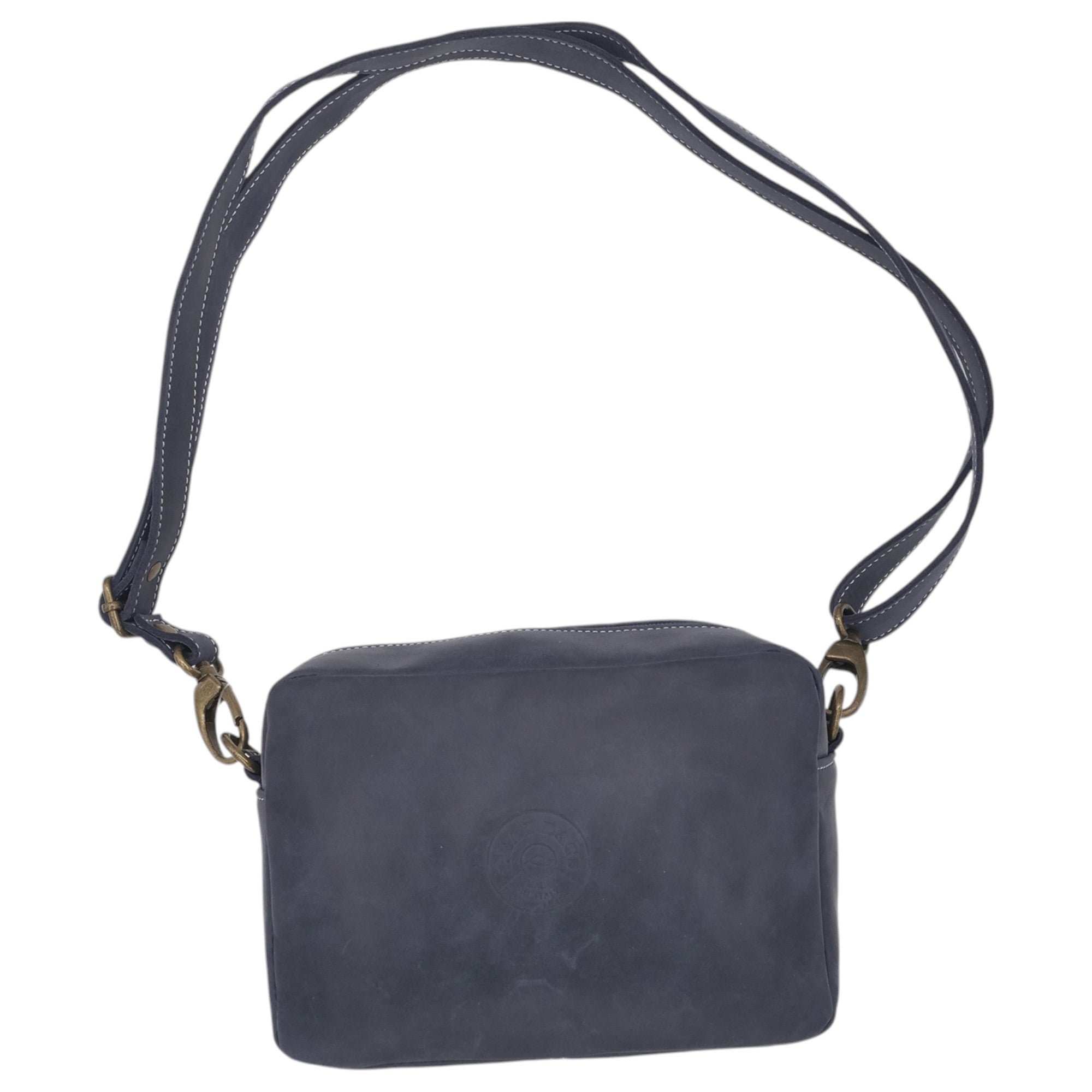 '- ["Accessori","Artigianato","Borse","Donna","Leaf Bags","Nuovo"] - Leaf Bags Borsa Navy Pelle Invecchiato 3652I - Lupis SRL