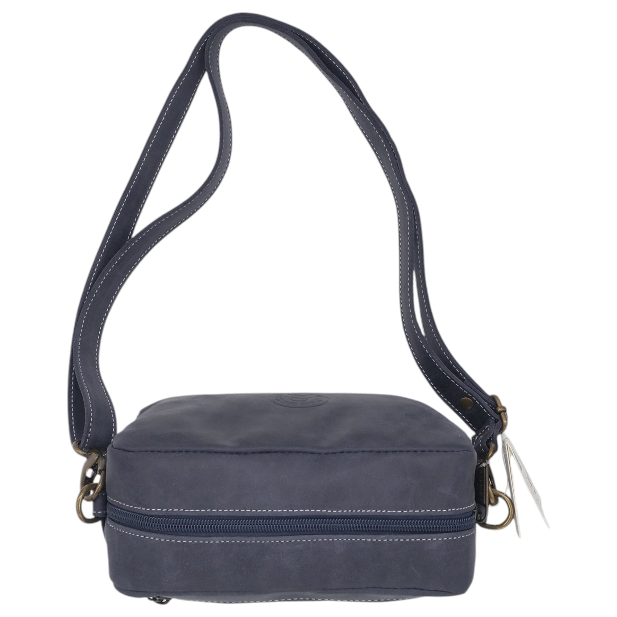 '- ["Accessori","Artigianato","Borse","Donna","Leaf Bags","Nuovo"] - Leaf Bags Borsa Navy Pelle Invecchiato 3652I - Lupis SRL