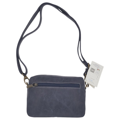 '- ["Accessori","Artigianato","Borse","Donna","Leaf Bags","Nuovo"] - Leaf Bags Borsa Navy Pelle Invecchiato 3652I - Lupis SRL