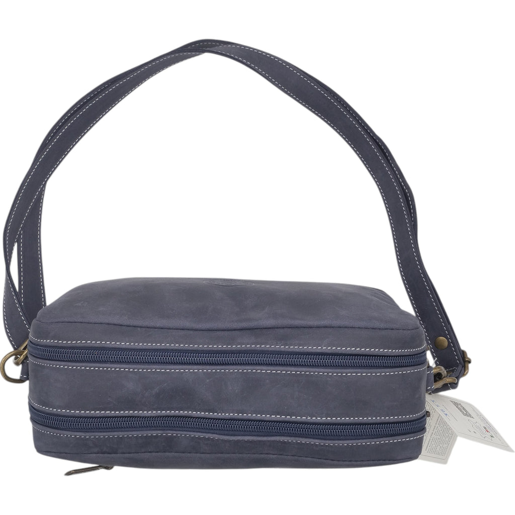 '- ["Accessori","Artigianato","Borse","Donna","Leaf Bags","Nuovo"] - Leaf Bags Borsa Navy Pelle Invecchiato 3653I - Lupis SRL