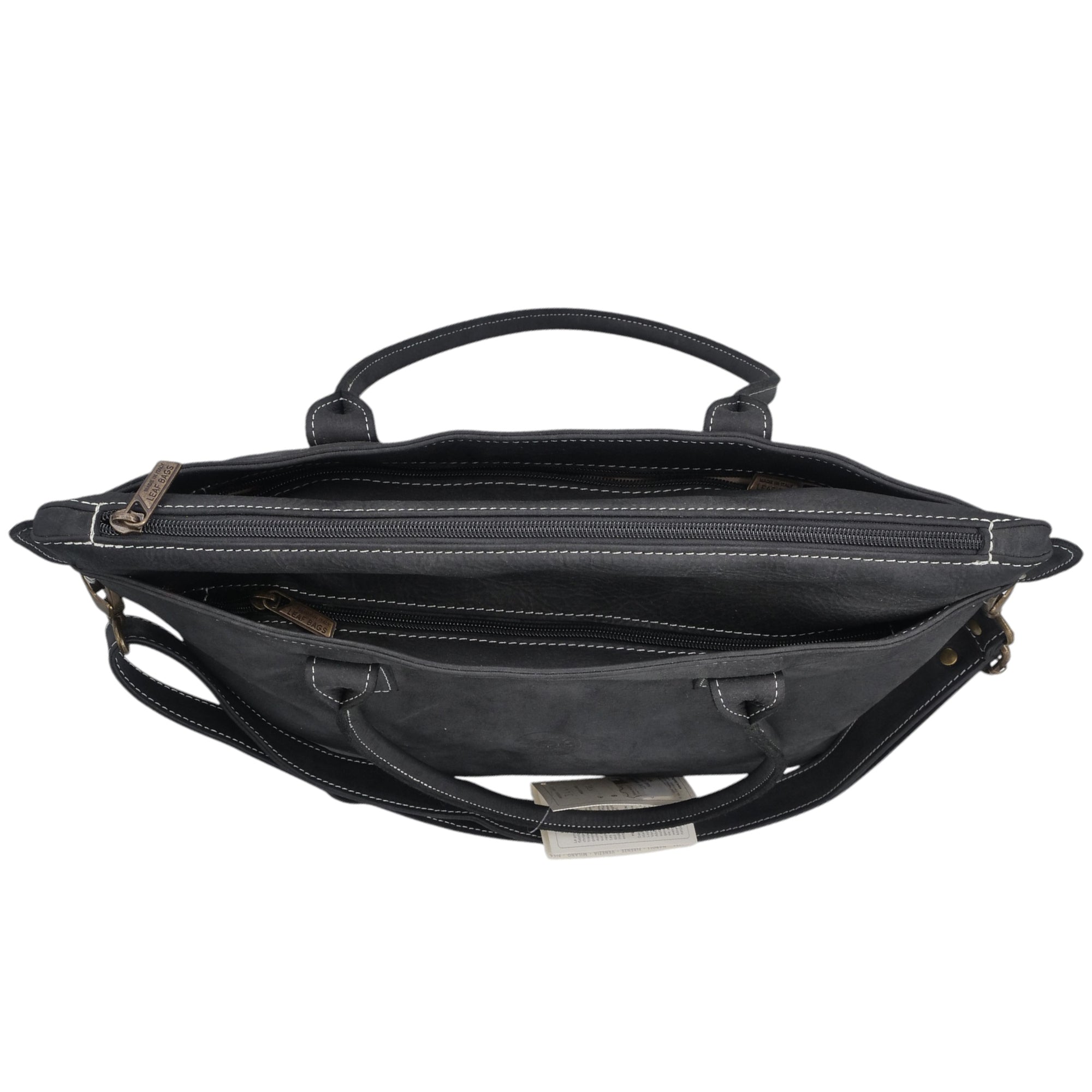  - ["Accessori","Artigianato","Borse","Donna","Leaf Bags","Nuovo"] - Leaf Bags Borsa Nero 3446 - Lupis SRL