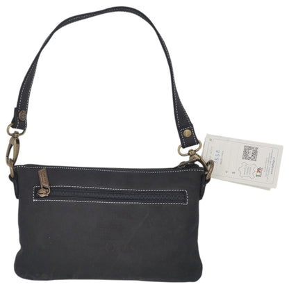 '- ["Accessori","Artigianato","Borse","Donna","Leaf Bags","Nuovo"] - Leaf Bags Borsa Nero Pelle Invecchiato 3556I - Lupis SRL