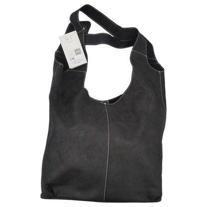 '- ["Accessori","Artigianato","Borse","Donna","Leaf Bags","Nuovo"] - Leaf Bags Borsa Nero Pelle Invecchiato 3618I - Lupis SRL