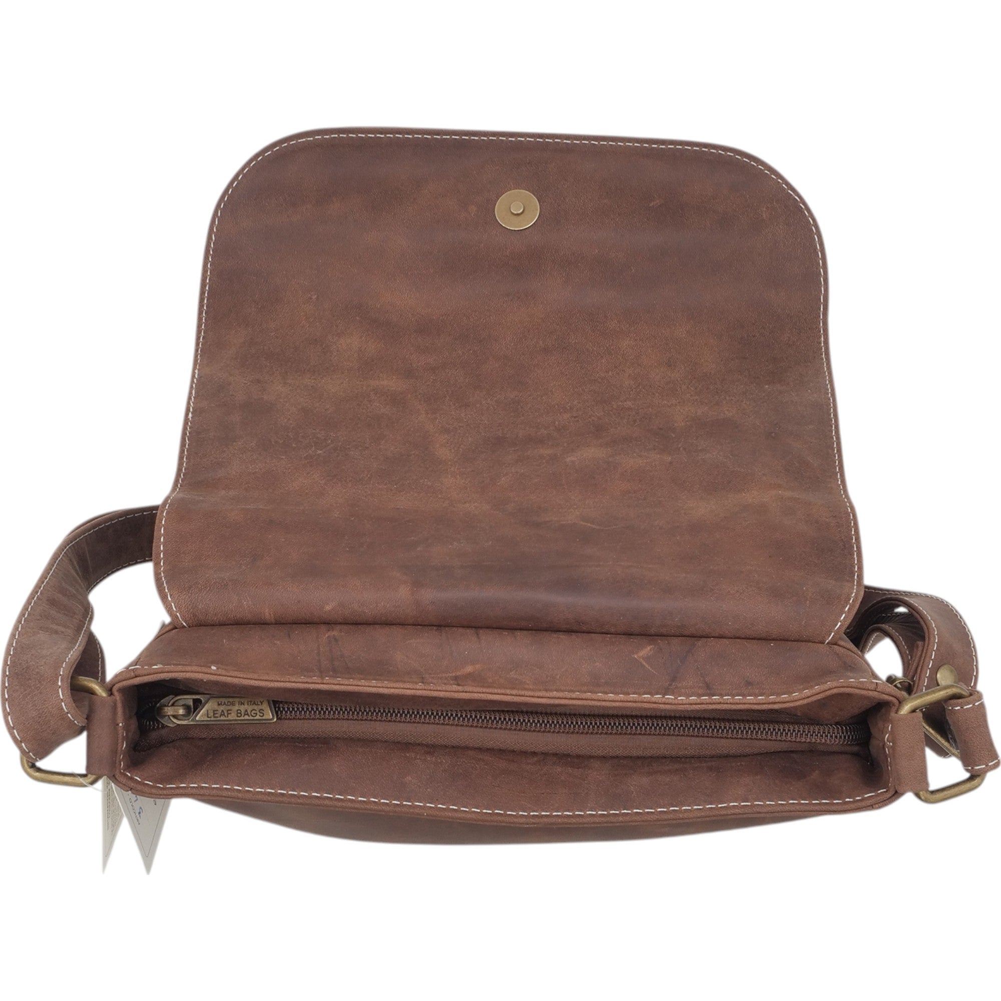  - ["Accessori","Artigianato","Borse","Donna","Leaf Bags","Nuovo"] - Leaf Bags Postina Marrone 3433 - Lupis SRL