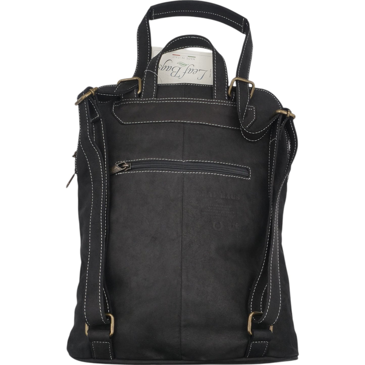  - ["Accessori","Artigianato","Donna","Leaf Bags","Nuovo","Zaini"] - Leaf Bags Zaino Multifunzione Nero 3465 - Lupis SRL