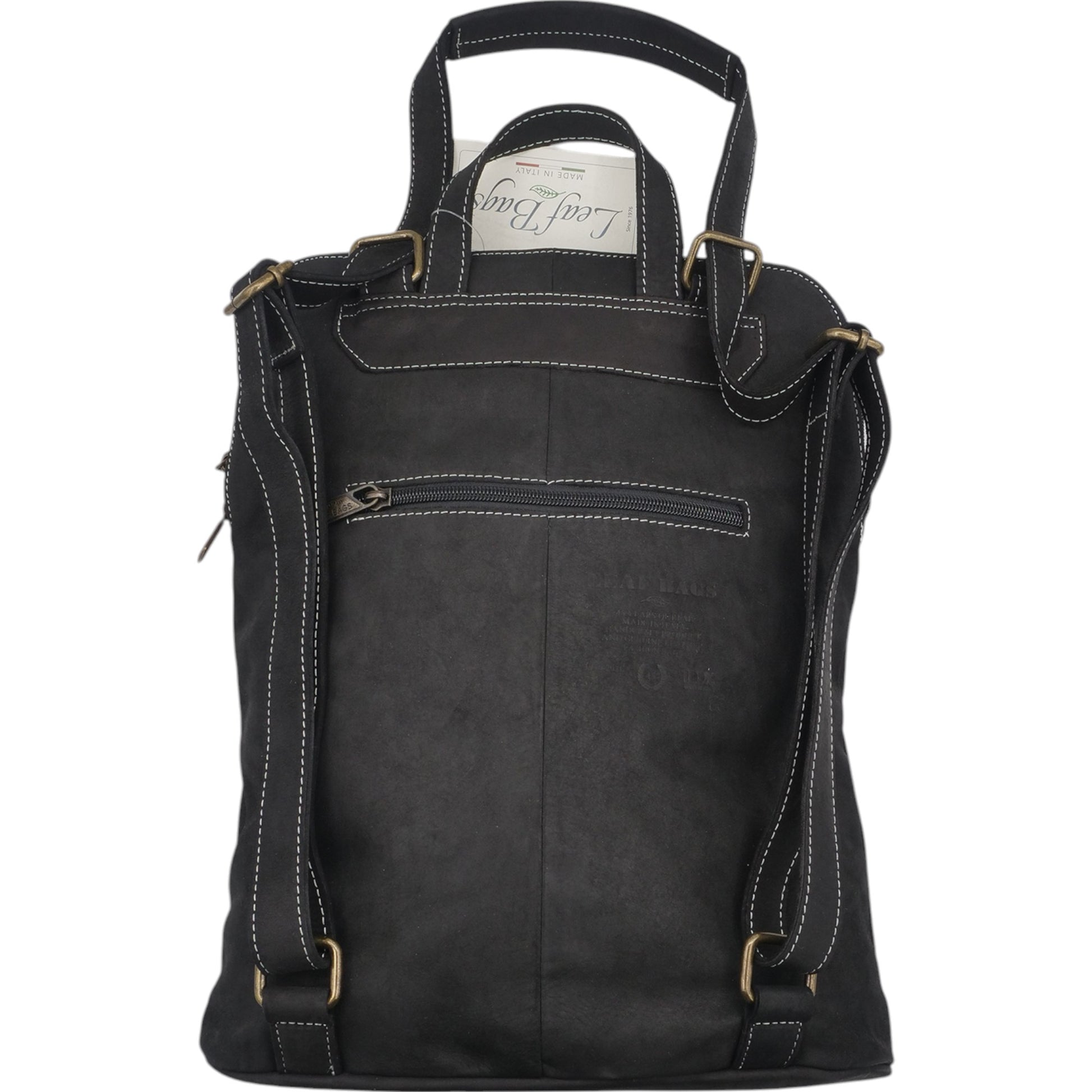  - ["Accessori","Artigianato","Donna","Leaf Bags","Nuovo","Zaini"] - Leaf Bags Zaino Multifunzione Nero 3465 - Lupis SRL