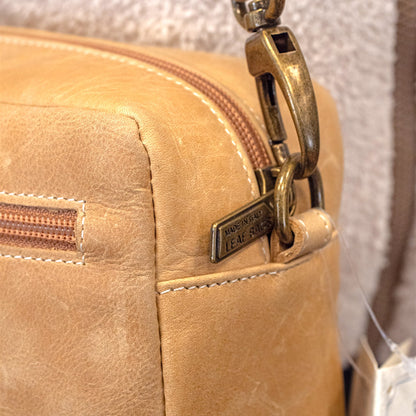 Leaf Bags Borsa Beige Pelle Invecchiato 3652I