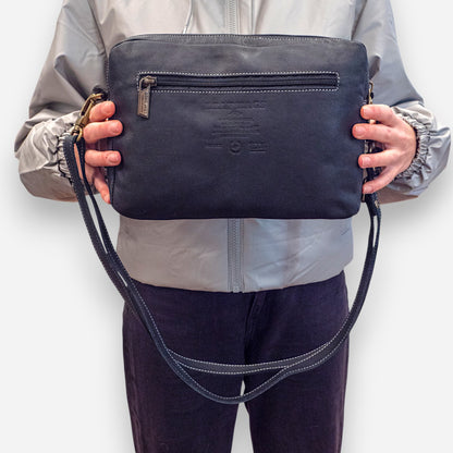 Leaf Bags Borsa Nero Pelle Invecchiato 3653