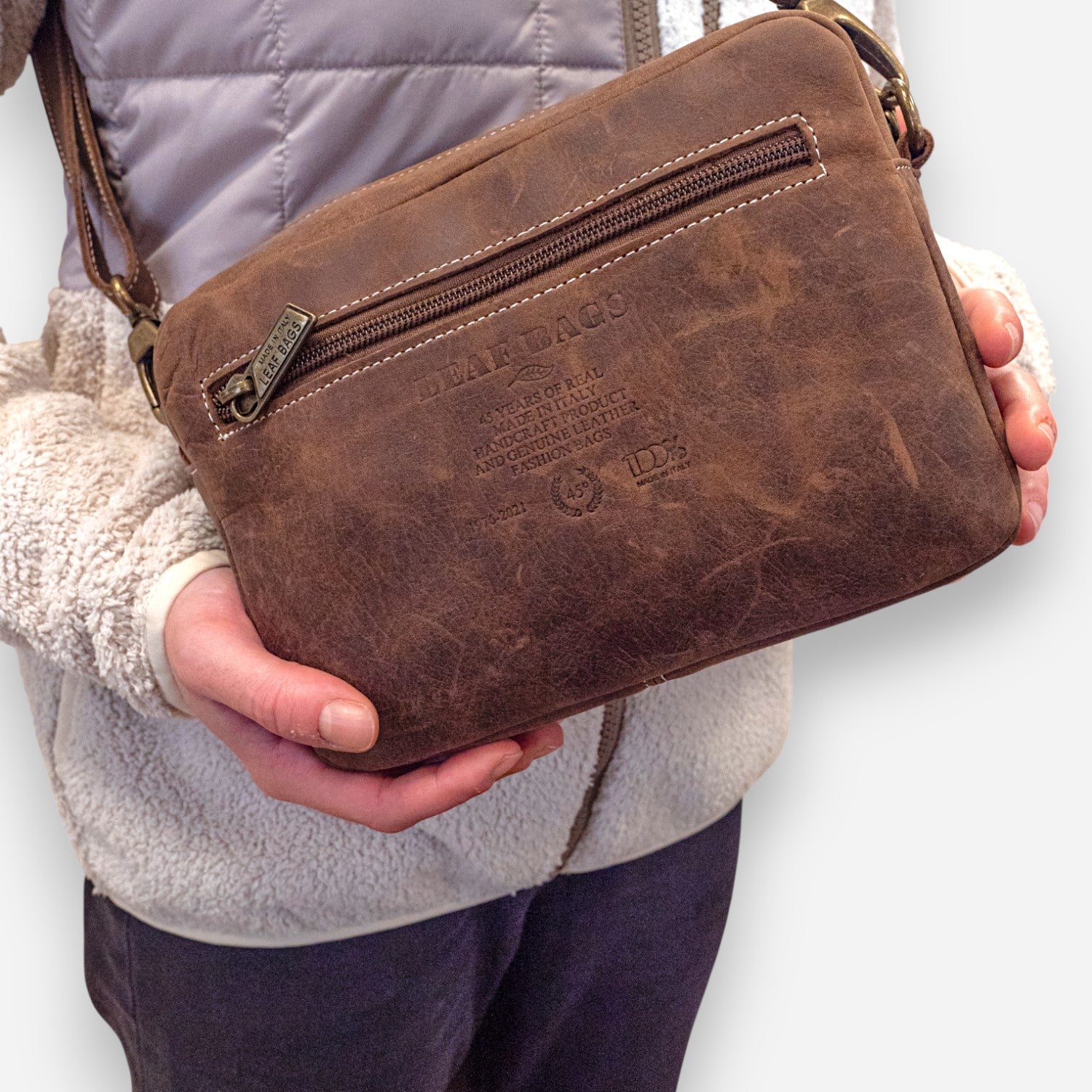 Leaf Bags Borsa Testa di Moro Pelle Invecchiato 3652