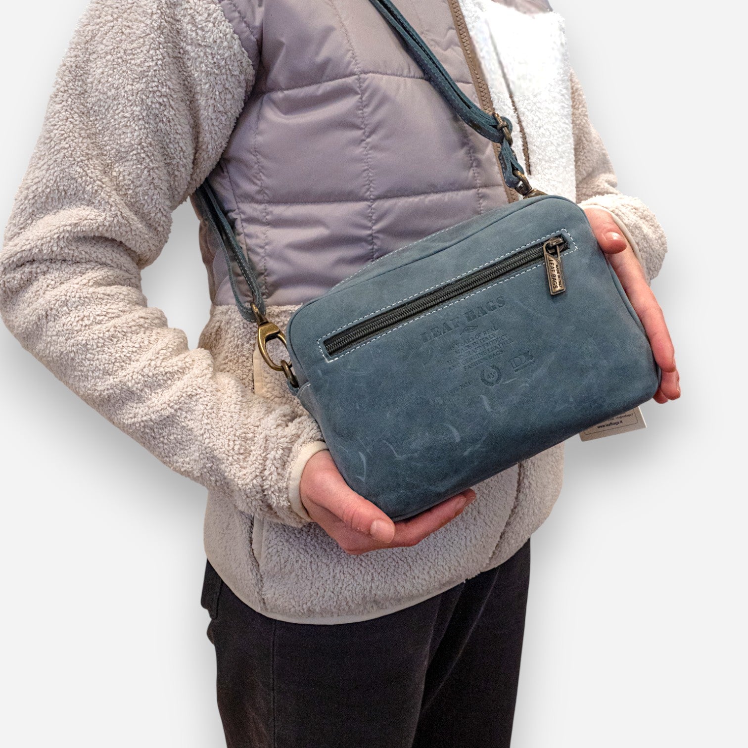 Leaf Bags Borsa Verde Pelle Invecchiato 3652