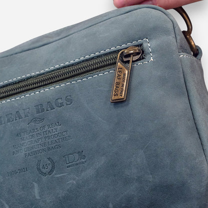 Leaf Bags Borsa Verde Pelle Invecchiato 3652