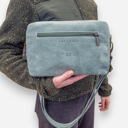 Leaf Bags Borsa Verde Pelle Invecchiato 3653