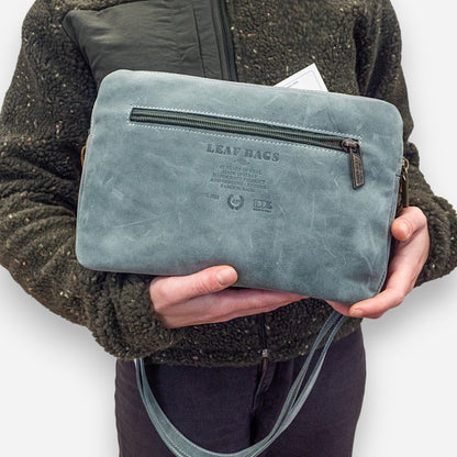 Leaf Bags Borsa Verde Pelle Invecchiato 3653