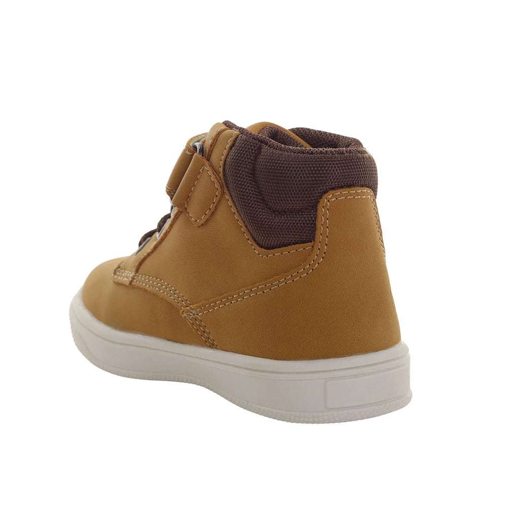 Lumberjack High Cut Sneaker 1 Velcro Yellow Dk Brown Moby