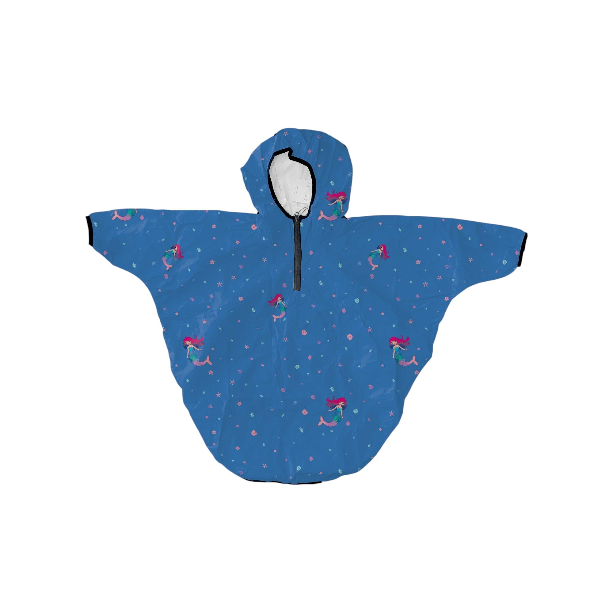  - ["Abbigliamento","FW25","Kids","Mantella","Mr. Tiggle"] - Mantella Unisex Mr. Tiggle Rain Cape Sirena Tyvek Blue R Cape 100 035 - Lupis SRL
