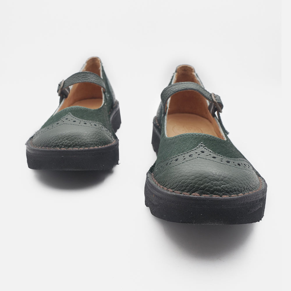 '- ["Artigianato","Ballerine","Cinturino","Donna","Manufatto Toscano Vinci","Nuovo","Scarpe"] - Manufatto Toscano Vinci Dollaro Pony Verde 12 - Lupis SRL