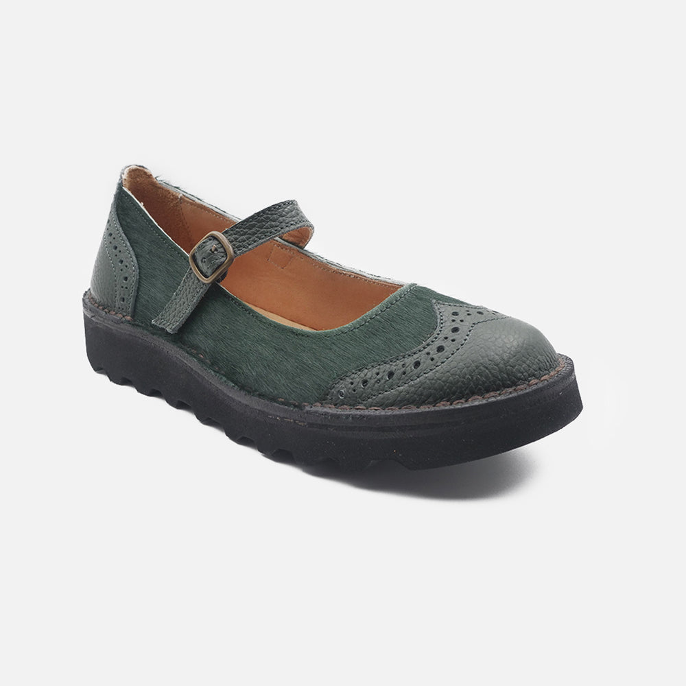 '- ["Artigianato","Ballerine","Cinturino","Donna","Manufatto Toscano Vinci","Nuovo","Scarpe"] - Manufatto Toscano Vinci Dollaro Pony Verde 12 - Lupis SRL