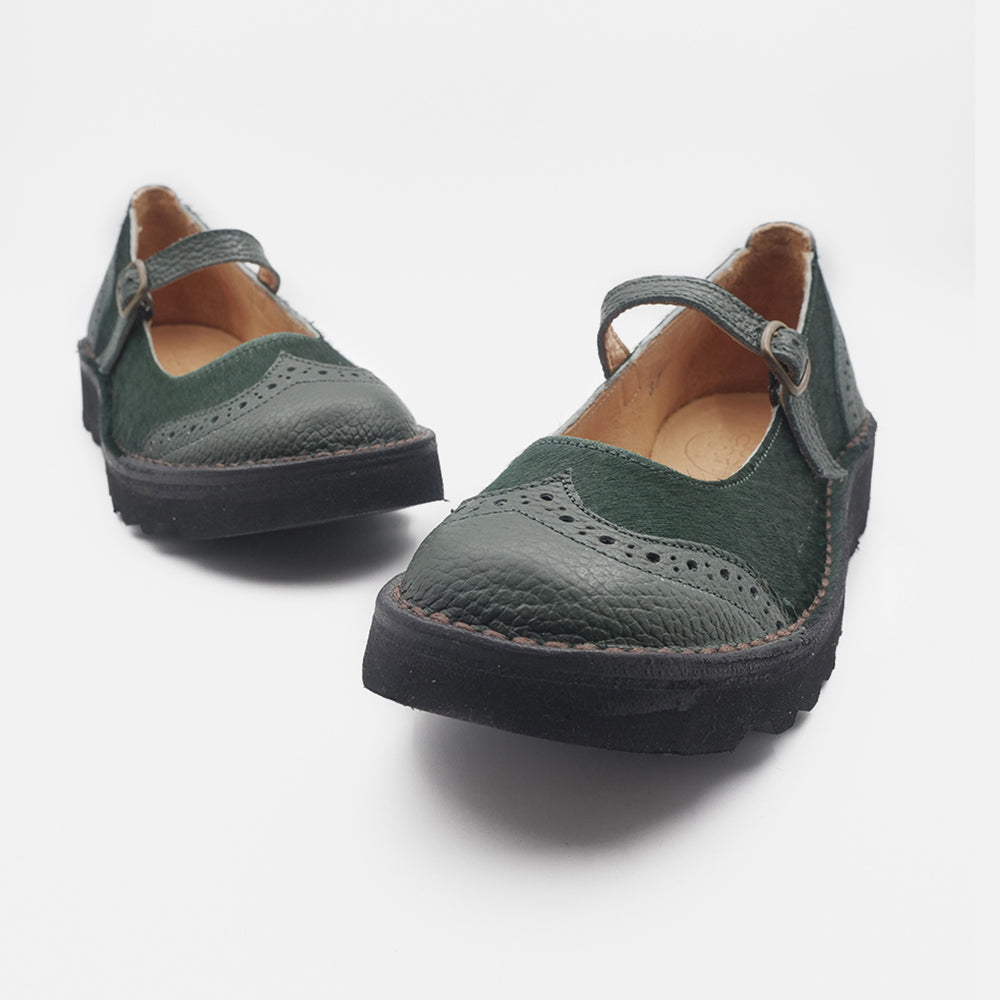 '- ["Artigianato","Ballerine","Cinturino","Donna","Manufatto Toscano Vinci","Nuovo","Scarpe"] - Manufatto Toscano Vinci Dollaro Pony Verde 12 - Lupis SRL