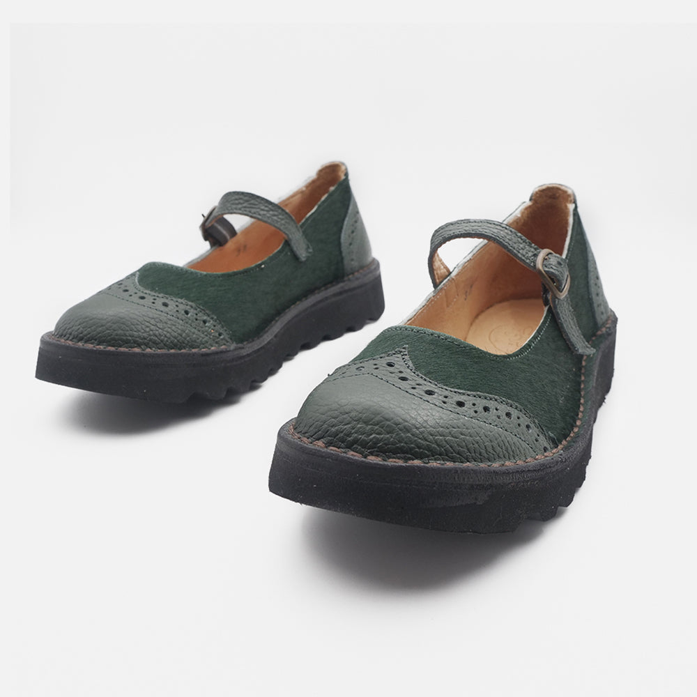 '- ["Artigianato","Ballerine","Cinturino","Donna","Manufatto Toscano Vinci","Nuovo","Scarpe"] - Manufatto Toscano Vinci Dollaro Pony Verde 12 - Lupis SRL