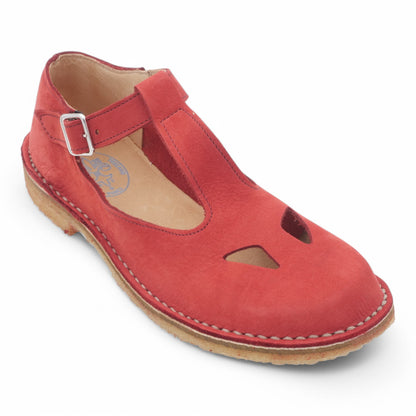  - ["Artigianato","Donna","Manufatto Toscano Vinci","PE25","Sandali Eleganti","Scarpe"] - Manufatto Toscano Vinci Nabuk Rosso 3 - Lupis SRL